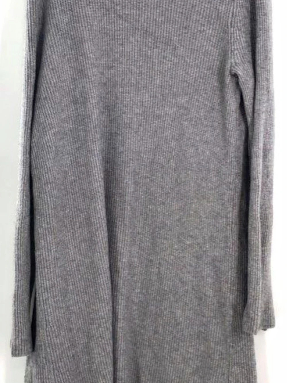 Cyrus Rib Knit Open Front Cardigan Gray - Picture 5 of 12